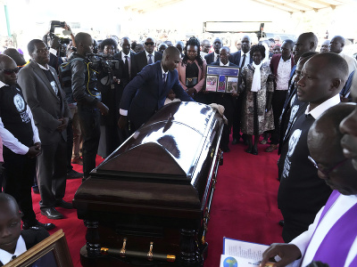 Zosnulý kenský atlét Kelvin Kiptum mal v piatok štátny pohreb.