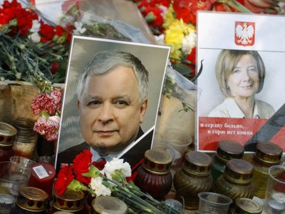 Portrét prezidenta Kaczynského a