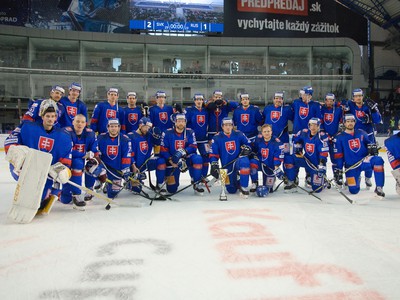 Slovenskí hokejisti po finálovom triumfe nad Ruskom