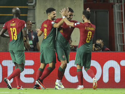 Portugalské oslavy po jednom z gólov do siete Luxemburska