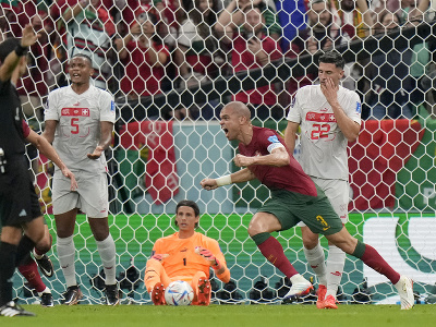 Pepe (druhý sprava) oslavuje po tom, ako strelil druhý gól Portugalska