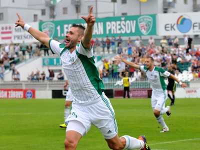 Strelec druhého gólu Prešova Jozef Adamík
