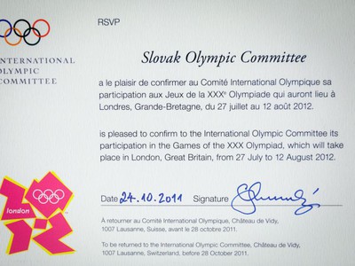 Prihláška Slovenska na olympiádu do Londýna
