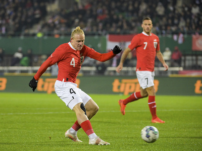 Xaver Schlager dáva gól Rakúska