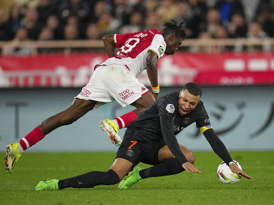 AS Monaco vs PSG, Kylian Mbappé v súboji