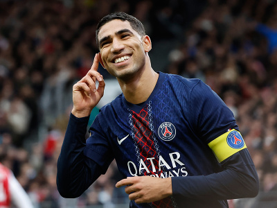 Achraf Hakimi oslavuje gól