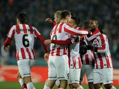 Radostné oslavy futbalistov PSV