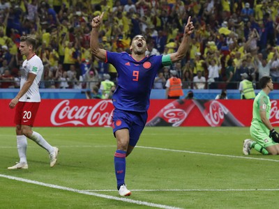 Radamel Falcao oslavuje gól