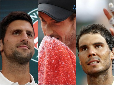 Novak Djokovič, Andy Murray a Rafael Nadal