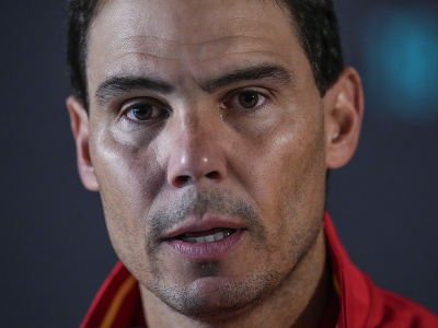 Španielsky tenista Rafael Nadal počas tlačovej konferencie pred štartom finálového turnaja Davisovho pohára
