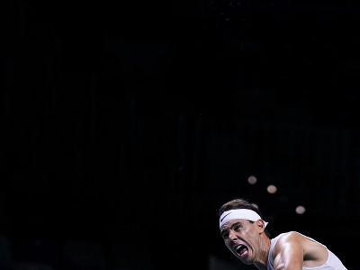 Španielsky tenista Rafael Nadal počas tréningu pred štartom Davisovho pohára