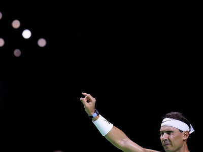 Španielsky tenista Rafael Nadal počas tréningu pred štartom Davisovho pohára