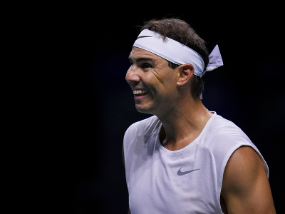 Španielsky tenista Rafael Nadal počas tréningu pred štartom Davisovho pohára