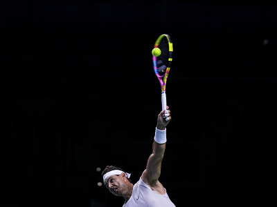 Španielsky tenista Rafael Nadal počas tréningu pred štartom Davisovho pohára
