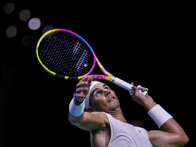 Španielsky tenista Rafael Nadal počas tréningu pred štartom Davisovho pohára