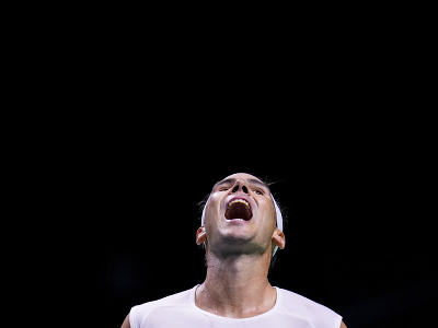 Španielsky tenista Rafael Nadal počas tréningu pred štartom Davisovho pohára