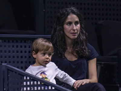Rafova manželka Xisca Perello a ich syn Rafael Nadal Jr