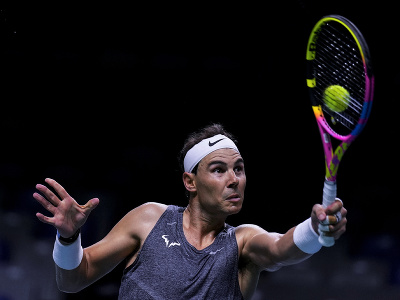 Španielsky tenista Rafael Nadal počas tréningu pred štartom Davisovho pohára