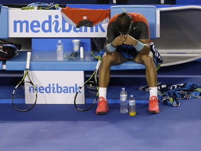 Frustrovaný Rafael Nadal