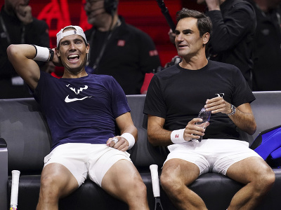 Rafael Nadal a Roger Federer pred Laver Cupom