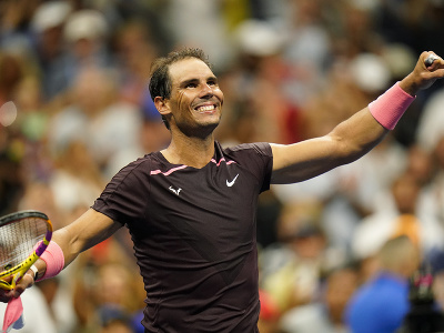 Rafael Nadal oslavuje postup do 2. kola US Open