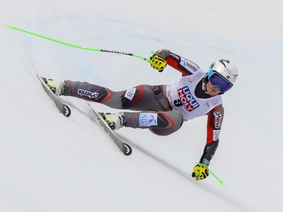 Nórka Ragnhild Mowinckelová počas finále super-G Svetového pohára alpských lyžiarok vo francúzskom stredisku Courchevel/Meribel