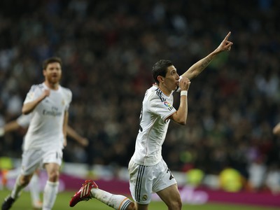Angel Di María oslavuje gól Realu