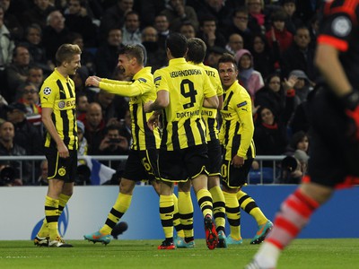 Gólové oslavy futbalistov Borussie Dortmund