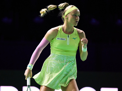 Rebecca Šramková v pozícii slovenskej jednotky na finálovom turnaji Pohára Billie Jean Kingovej v Malage 2024