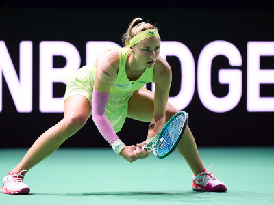 Rebecca Šramková v pozícii slovenskej jednotky na finálovom turnaji Pohára Billie Jean Kingovej v Malage 2024