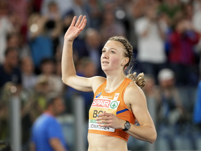 Femke Bolová a jej oslava zlata na ME v atletike