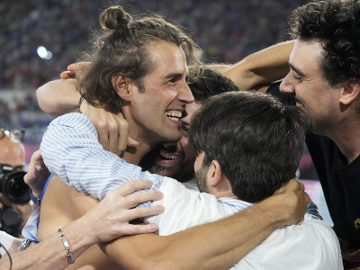 Gianmarco Tamberi oslavuje titul na ME v atletike