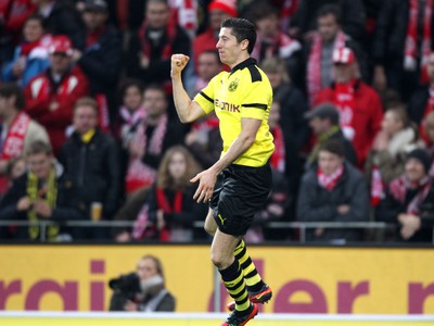 Robert Lewandowski sa raduje zo svojho gólu