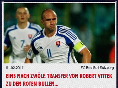 Róbert Vittek hráčom Salzburgu