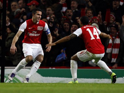 Van Persie a Walcott