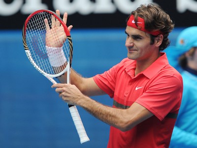 Roger Federer po výhre