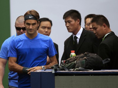 Bodyguardi strážia Rogera Federera