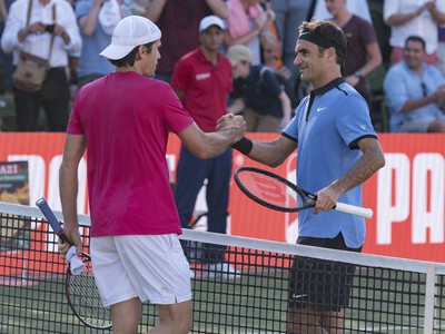 Tommy Haas a Roger Federer