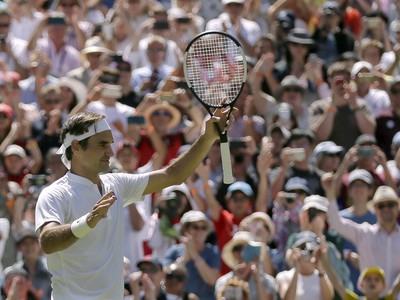 Roger Federer a jeho víťazné oslavy