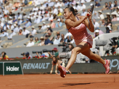 Aryna Sabalenková počas semifinále Roland Garros