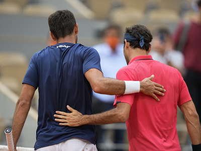 Marin Čilič a Roger Federer