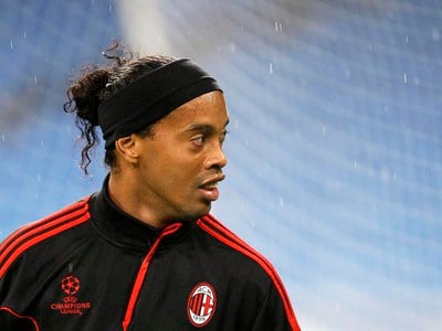 Ronaldinho na tréningu AC
