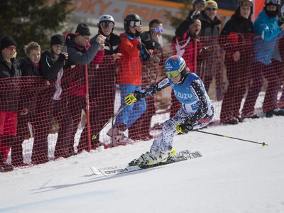 Na snímke slovenská lyžiarka Veronika Velez - Zuzulová počas jej rozlúčky s kariérou