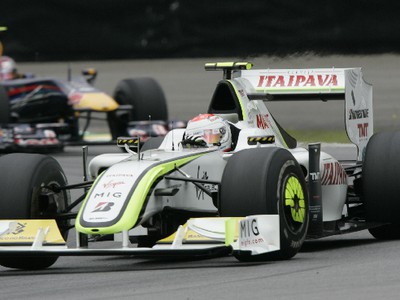 Rubens Barrichello jazdí svoje najrýchlejšie kolo v brazílskej kvalifikácii