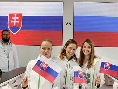 Slovenskí fanúšikovia pred zápasom s Ruskom