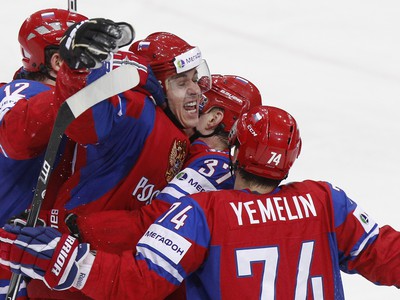 Ruská radosť po góle proti Fínsku