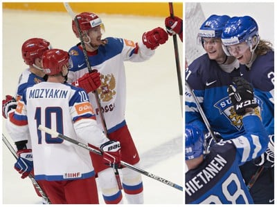 Ruskí a fínski hokejisti