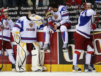 Smutní ruskí hokejisti