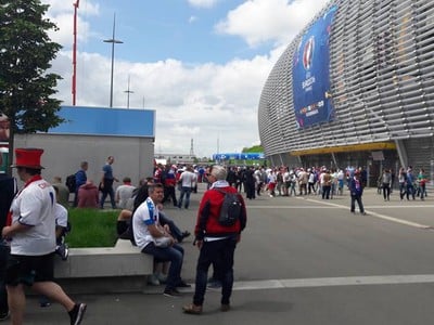 Fanúšikovia pred zápasom Slovensko - Rusko