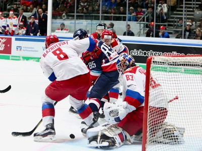 Momentka zo zápasu Slovensko - Rusko
